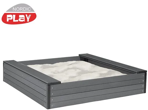 Nordic Play Sandkasse WPC 120 x 120 x 24 cm